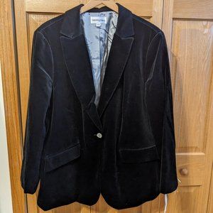 NWT Bloomingdale's Black Velveteen Blazer Size 22W